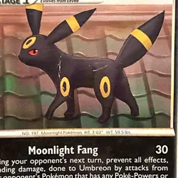 Pokemon TCG Umbreon 10/90 Non-Holo Card HGSS Undaunted - Image 2