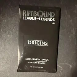 Riot Games Riftbound: League of Legends Origins Nexus Night Pack 1 Pack 3 Cards - Image 1