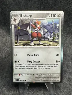 Pokemon TCG SV- Obsidian Flames Bisharp 149/197 Cosmo Holo NM - Image 1