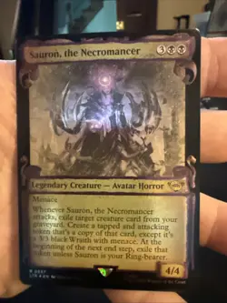 Sauron, the Necromancer (Showcase Scrolls Foil) Lord of the Rings 557 NM - Image 1