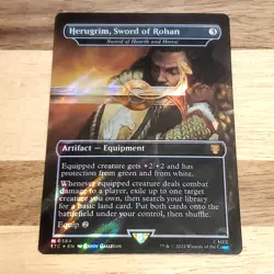 1x Herugrim, Sword of Rohan, Surge Foil 0384 Lord of the Rings, MTG LP - Image 1