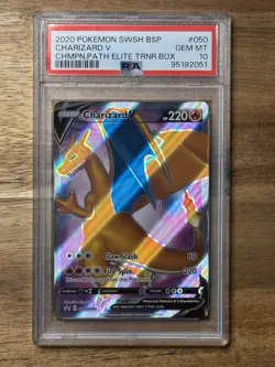 2019-2023 Pokemon SWSH Black Star Promos Charizard V #SWSH050 PSA 10 - Image 1