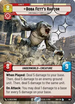 1 x Boba Fett's Rancor - Emotionally Complex Creature - Hyperspace Foil - Ashes - Image 1