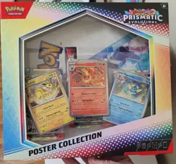 Lot (6) Pokemon Prismatic Evolutions Poster Collection W/display - Image 2