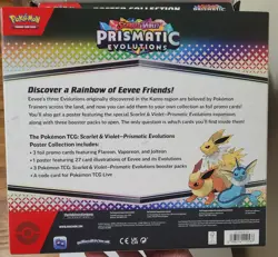 Lot (6) Pokemon Prismatic Evolutions Poster Collection W/display - Image 3