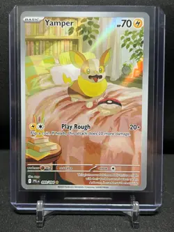 Yamper 099/094 IR Illustration Rare Holo Pokemon 2025 Phantasmal Flames NM - Image 1