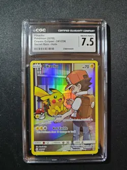 2019 POKEMON COSMIC ECLIPSE SECRET #241 FULL ART/PIKACHU 236 CGC 7.5 - Image 1