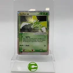Pokemon TCG EX Ruby & Sapphire Scyther ex 102/109 Holo English Swirl - Image 1