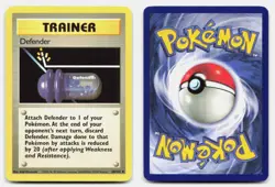 Defender 80/102 Uncommon Base Set Unlimited Pokemon MP - Image 3
