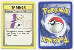 Imposter Professor Oak 73/102 Rare Base Set Unlimited Pokemon MP - Image 3