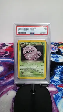 Pokemon Dark Weezing Holo Team Rocket 14 PSA 1 - Image 1