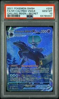 Shadow Rider Calyrex Vmax Alt Art PSA 10 Pokemon Chilling Reign 205/198 - Image 1