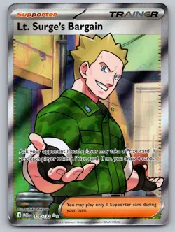 Lt. Surge's Bargain 170/132 Ultra Rare Mega Evolution Pokemon Near Mint - Image 1