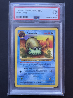 PSA 9 - 1999 WOTC - POKEMON TCG - FOSSIL OMANYTE MINT - Image 1