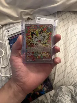 Pokemon TCG Perfect Order Meowth ex Special Illustration Rare Holo 121/088 Mint - Image 1