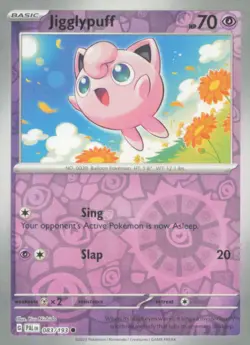 JIGGLYPUFF 083/193 COMMON PALDEA EVOLVED POKEMON REVERSE HOLO NEAR MINT - Image 1