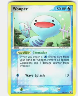 Wooper 81/109 Common Team Rocket Returns Pokemon Near Mint - Image 1