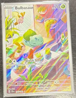 Pokemon TCG Bulbasaur 143/142 SV07 Stellar Crown Illustration Rare Holo Eng - Image 1