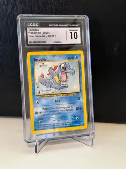 2000 Pokemon Totodile 80/111 Neo Genesis CGC 10 Gem Mint (POP 39) - Image 1