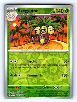 Exeggutor 103/165 Uncommon 151 Pokemon Reverse Holo Near Mint - Image 1