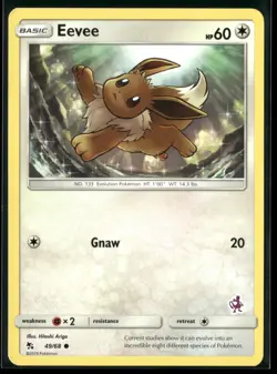 Eevee - 49/68 (Mewtwo Stamped) 049/068 Promo Battle Academy Pokemon Near Mint - Image 1