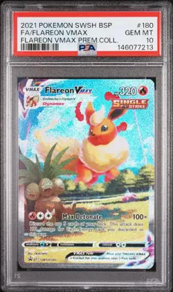 Pokemon Flareon VMAX SWSH180 Black Star Promo PSA 10 Gem Mint - Image 1