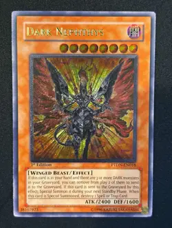 Yu-Gi-Oh! Dark Nephthys PTDN-EN018 Phantom Darkness Secret Rare Foil 1st Ed - Image 1