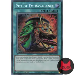 Yugioh Pot of Extravagance RA01-EN059 Secret Rare 1st Edition NM - Image 1