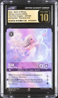 2023 Disney Lorcana - Elsa Spirit of Winter 207/204 - CGC 10 Pristine - Image 1