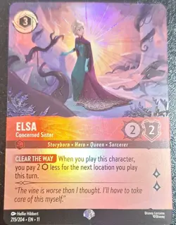 Ravensburger Disney Lorcana Elsa - Concerned Sister Enchanted 215/204 EN Foil - Image 1