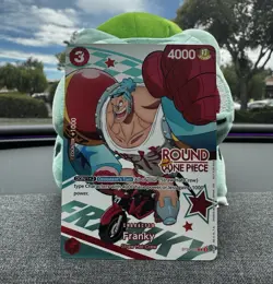 ROUND1 X One Piece Franky ST21-011 English Promo Card Near Mint NM - Image 1