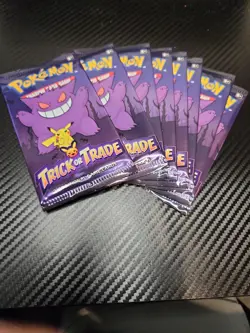 LOT OF 8 PACKS Pokemon 2022 Trick or Trade 3 Card Mini Booster Pack-Halloween - Image 1