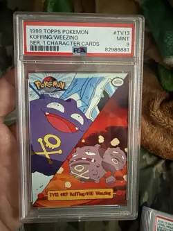 1999 TOPPS POKEMON SERIES 1 CHARACTER CARDS #TV13 KOFFING/WEEZING SER. 1 - Image 3