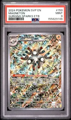 Pokemon Magneton 159 Scarlet & Violet Promo Card Holo PSA 9 - Image 1