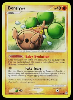 Pokemon Card - Bonsly Diamond & Pearl 71/130 Common - Image 1