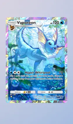Pokemon TCG Pocket - Vaporeon EX 2⭐Card - English - Fast delivery - Image 1