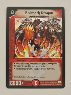 Duel Masters Card TCG - Bolshack Dragon - Very Rare - DM-01 - LP - Image 1