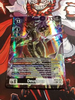 Digimon Card Game Deusmon EX10-073 SR Alt Art Sinister Order - Image 1