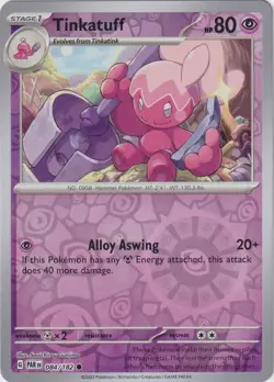 Tinkatuff - 084/182 - Reverse Holo Paradox Rift Pokemon Card - NM/M! - Image 1