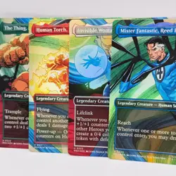 Lot of 4x MTG Marvel Super Heroes Fantastic Four Foil 4 Card Set 0320-0323 - Image 1