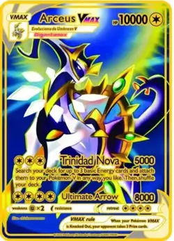 Arceus VMAX HP10000 Gold Metal Pokemon Card Collectible Display Gift - Image 1
