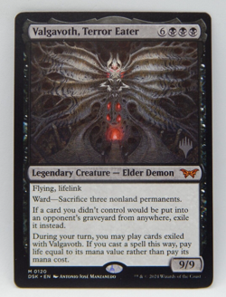 MTG - Duskmourn House of Horror Promo 0120 - VALGAVOTH, TERROR EATER - Image 1