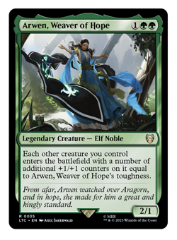 MTG - 1 x Arwen, Weaver of Hope - Rare Elf Noble - LOTR Commander (LTC) - M/NM - Image 1