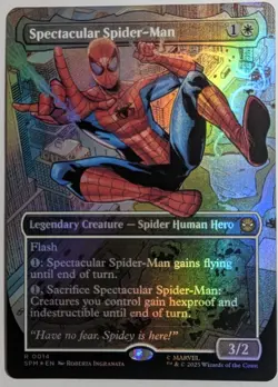 Spectacular Spider-Man Borderless Foil x1 Marvel's Spider-Man MTG Magic LP/NM - Image 1