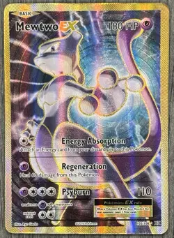 Mewtwo EX - 103/108 Evolutions Full Art Gold Pokemon Damage - Image 1