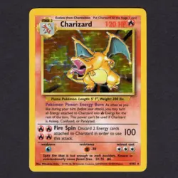 Charizard 4/102 Base Set Holo Rare Pokemon Card LP Condition - Image 1