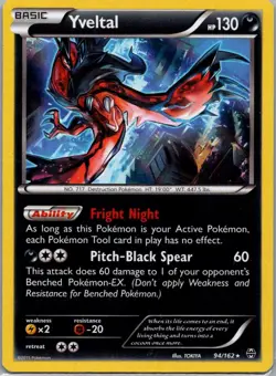 Pokemon TCG Yveltal 94/162 BREAKthrough Holo LP - Image 1