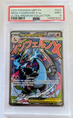 PSA 9 2025 Pokemon Mega Charizard X ex #023 UPC Promo MINT - Image 1