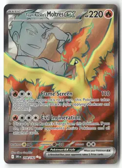 Team Rocket's Moltres ex 208/182 Ultra Rare Destined Rivals Pokemon Holo NM - Image 1