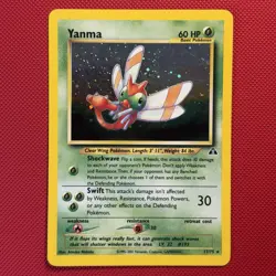 Pokemon Vintage Holo Rare Yanma 17/75 Neo Discovery WotC 2001 - Image 1